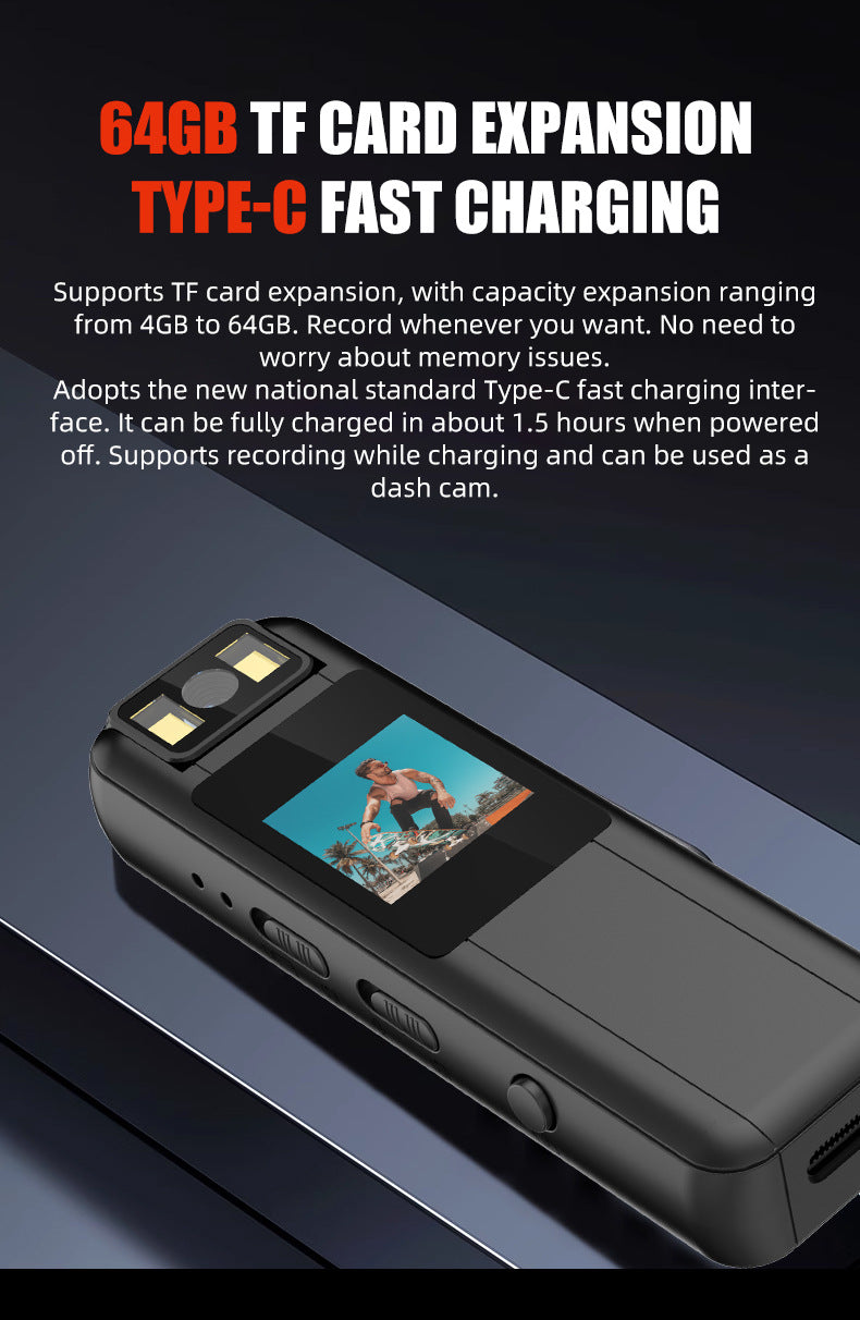 Private Model New Rotating Sports Camera Back Clip Sports Cycling Camera Outdoor Bicycle Riding Recorder