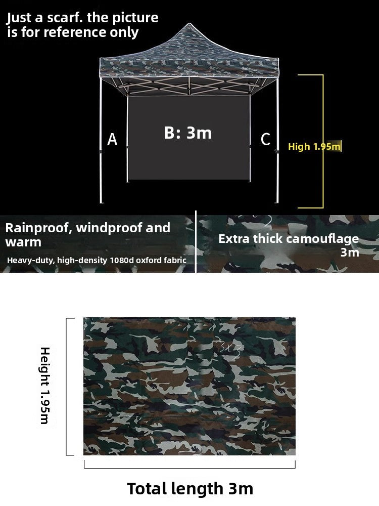 Outdoor Camouflage Four-Corner Tent Cover Four-Leg Sun Umbrella Three-Sided Sunshade Windproof Warm Rainproof Cloth Wholesale