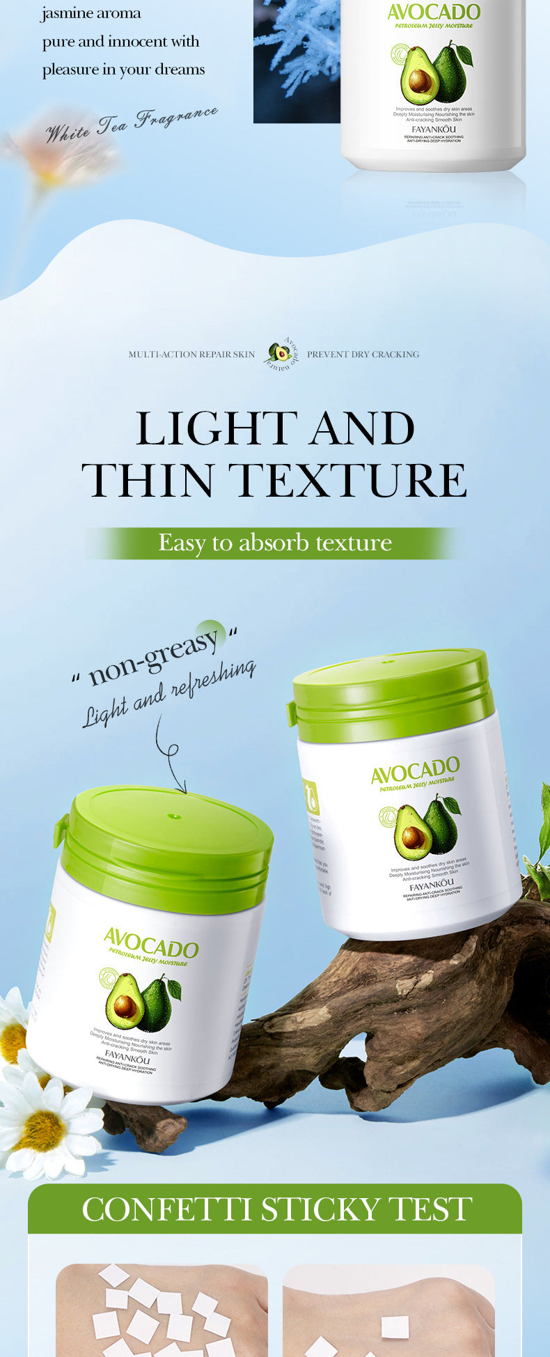 Avocado Repair Cream FAYANKOU Vaseline Soothing Anti-Cracking Moisturizing Lotion  Wholesale