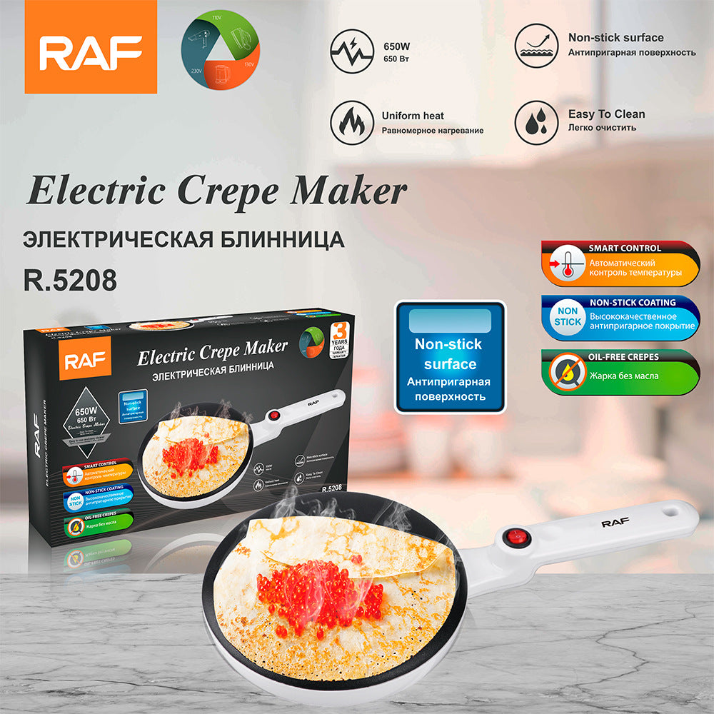 RAF European Standard Thin Pancake Maker Spring Roll Skin Maker Multi-Functional Household Pancake Pan Electric Pancake Pan