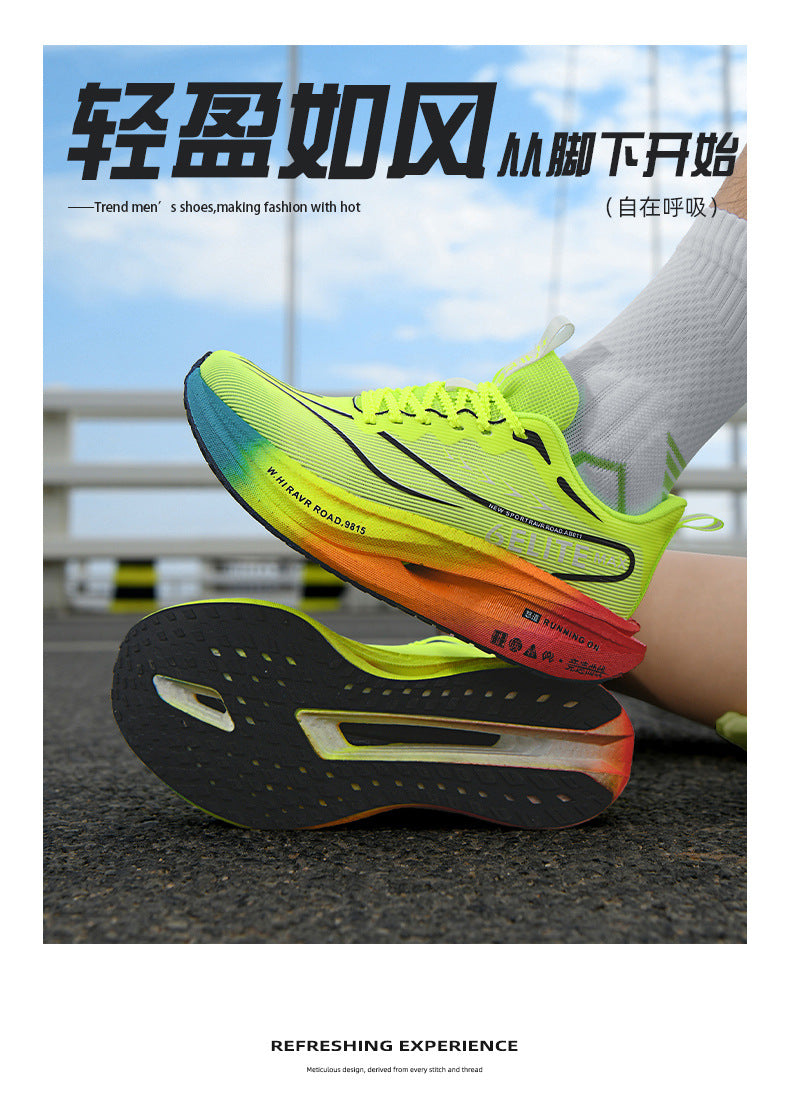 New model Feidian6pro Popcorn Carbon Plate Professional Racing Running Shoes Comfortable Breathable Unisex Sports Shoes