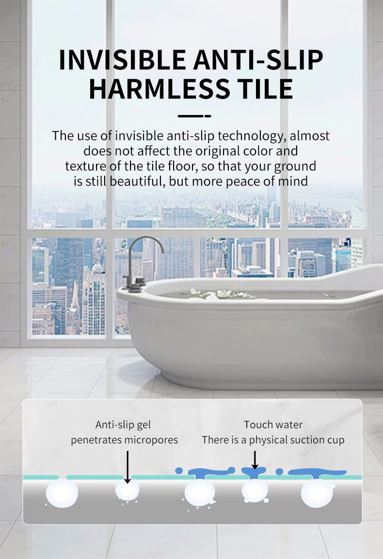 Home Floor Anti-Slip Bathroom Shower Room Glass Tile Floor Tile Marble Liquid Gel Paste Mildew Proof