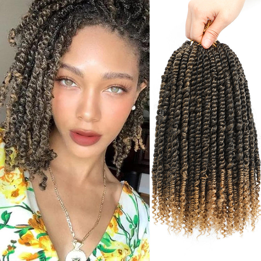 TEMU Cross-Border Foreign Trade Hot-Selling European and American Crochet Hair Synthetic Fiber Passion  Twist  Crochet  Hair