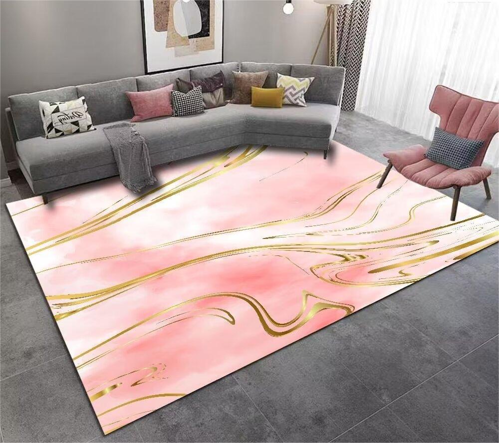 Crystal Velvet Carpet Light Luxury Home Bedroom Non-Slip Wear-Resistant Bedside Blanket Living Room Dirty-Resistant Easy to Care Sofa Coffee Table Blanket
