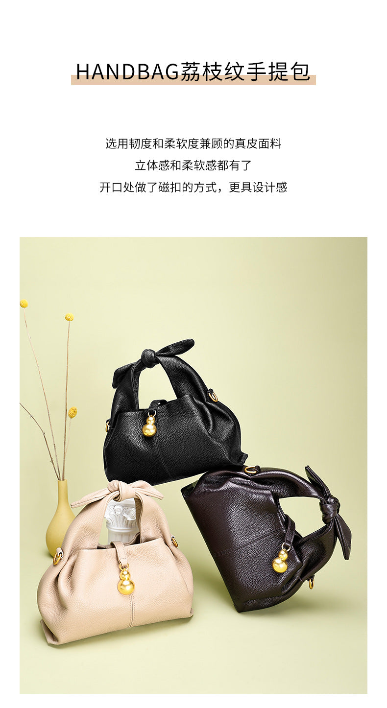European and American Niche Cloud Dumpling Bag Single Shoulder Crossbody Niche Light Luxury Fashion Design New Single Shoulder Crossbody Genuine Leather Bag