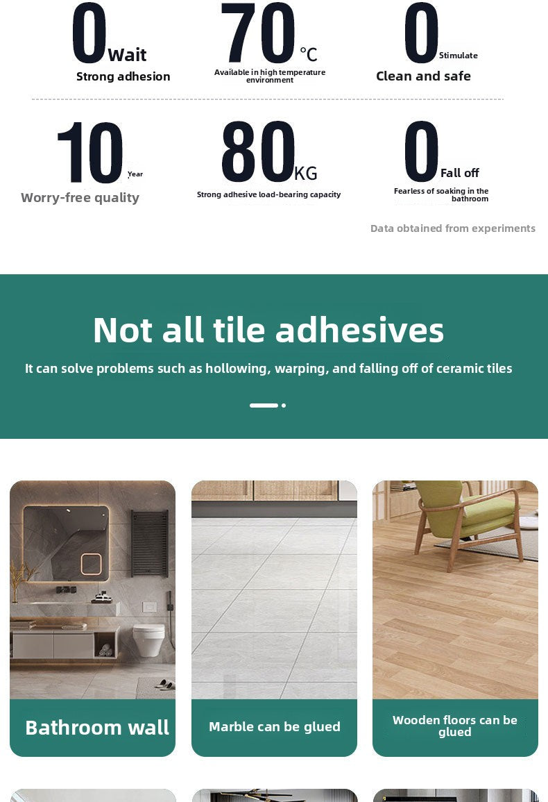 Tile Void Filler Water-Based Odorless Tile Adhesive Strong Glue Wholesale Ceramic Tile Repair