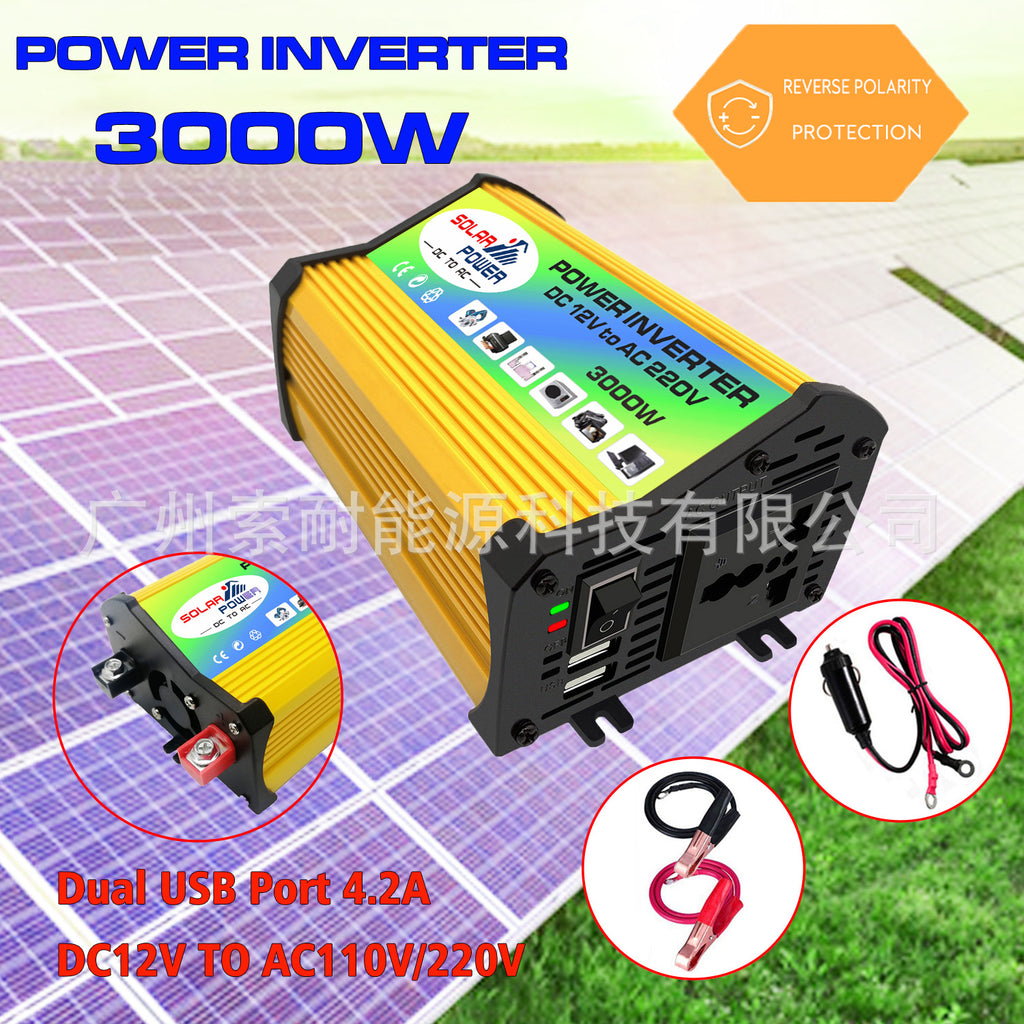 300W Vehicle Inverter12V Turn110V220V Double USB car power inverter Set Sail