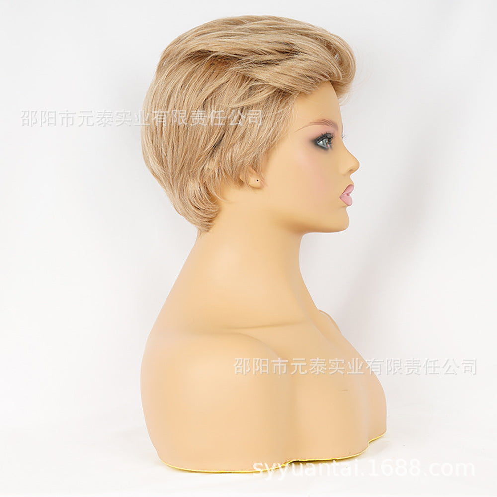 Synthetic Short Wig Cap Fashion Short Wig No Parting Wig Cap Short Hair Stylish Short Hair Fluffy wigs