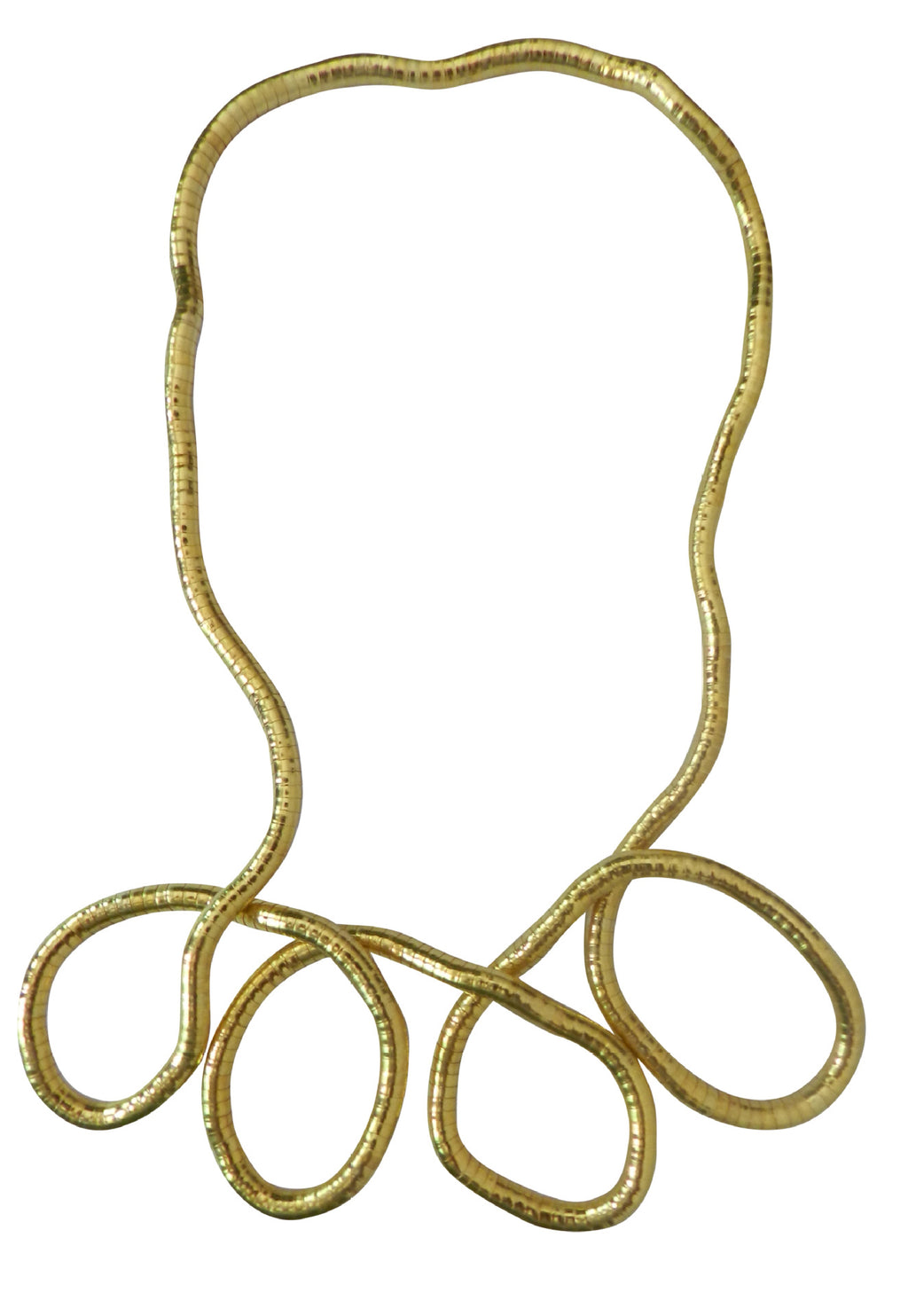 Wrapped Snake Necklace Without Head and Tail90cm White K Iron-plated Irregular Snake Year Necklace Flexible Bendable Snake Bone Necklace