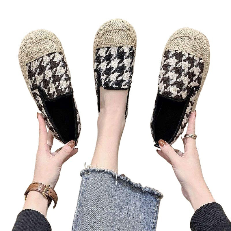 Women's Slip-On Fisherman Shoes Lazy Loafers2025Spring and Autumn New Style Flat Casual Loafers for Women