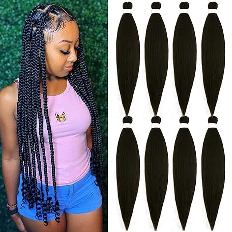 EZ Braided Synthetic Crochet Hair Export Cross-Border Factory In Stock Big Braids European and American Long Straight Hair