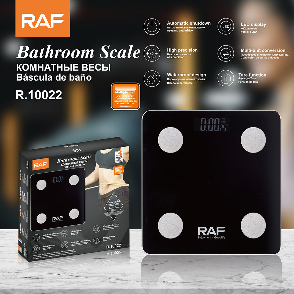 RA  Body Fat Scale Bluetooth Bathroom Scale Body Fat Scale Rechargeable Smart Tempered Glass Weight Scale R10022