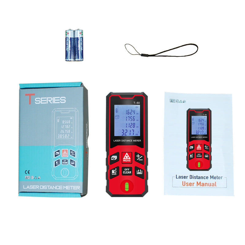 Handheld Laser Distance Meter Infrared Measuring Ruler Electronic Ruler High Precision Room Measuring Instrument Distance Measuring Device T