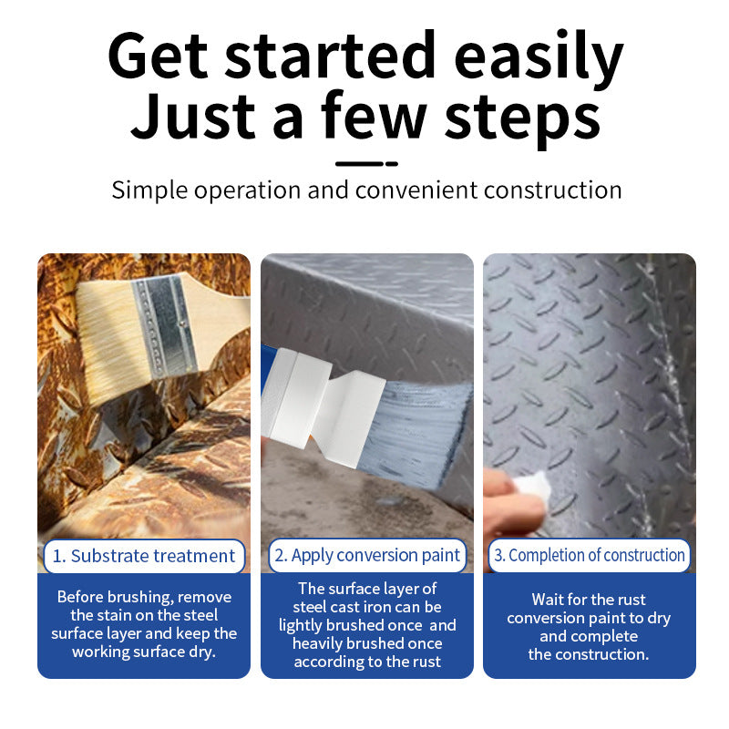 Water-based Anti-rust Paint Metal Paint Rust-free Rust Conversion Paint Color Steel Tile Renovation Rust Fixing Agent Multi-color Conversion Paint