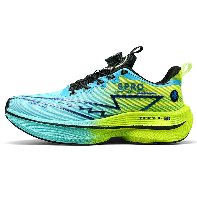 Red Rabbit8pro Full Palm Carbon Plate Racing Shock Absorption Running Shoes for Men and Women Couples Rotating Buckle Youth Student Sports Shoes