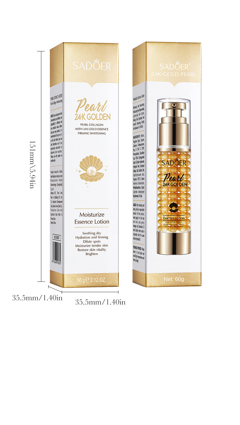 24K Gold Collagen Pearl Essence Milk SADOER Moisturizing lotion  foreign trade wholesale