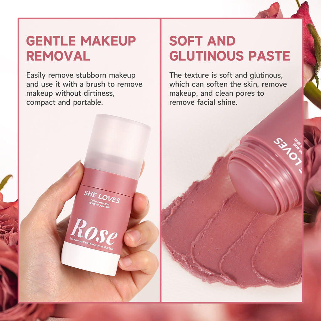 Exclusive Supply Rose Makeup Remover Balm Dissolving Makeup Eye Lip Face 3-in-1 Gentle Non-Irritating Makeup Remover Oil Lotion