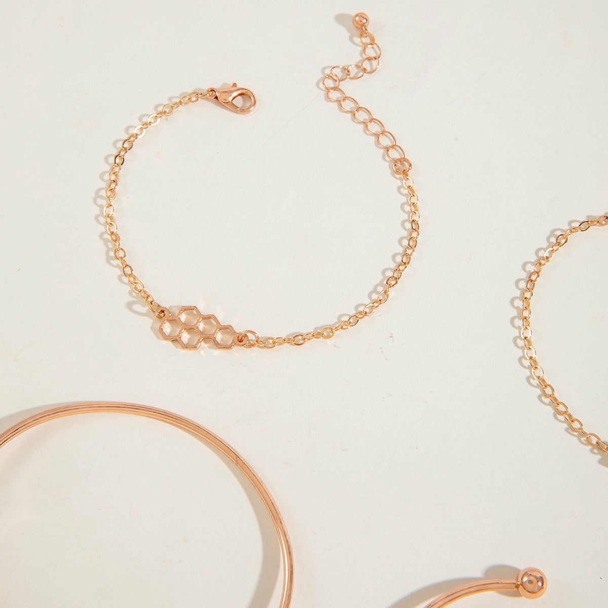 European and American Retro Triangle Open Turquoise Open Bracelet Personalized Marble Texture Multi-layer Bracelet Wholesale