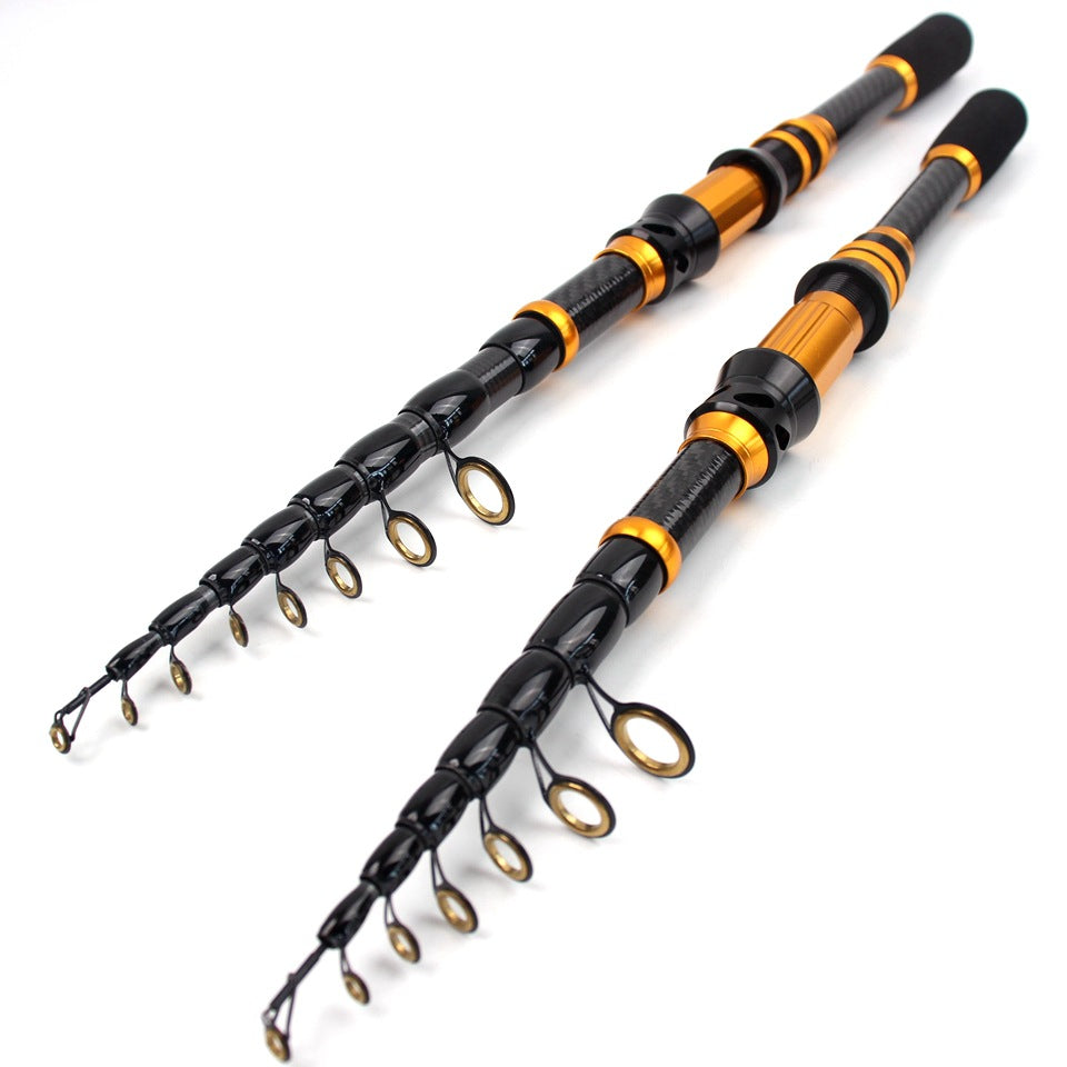 Manufacturer Wholesale New Short Section Sea Rod Carbon Fiber Telescopic Universal Fishing Rod Portable Lure Rod European and American Fishing Gear
