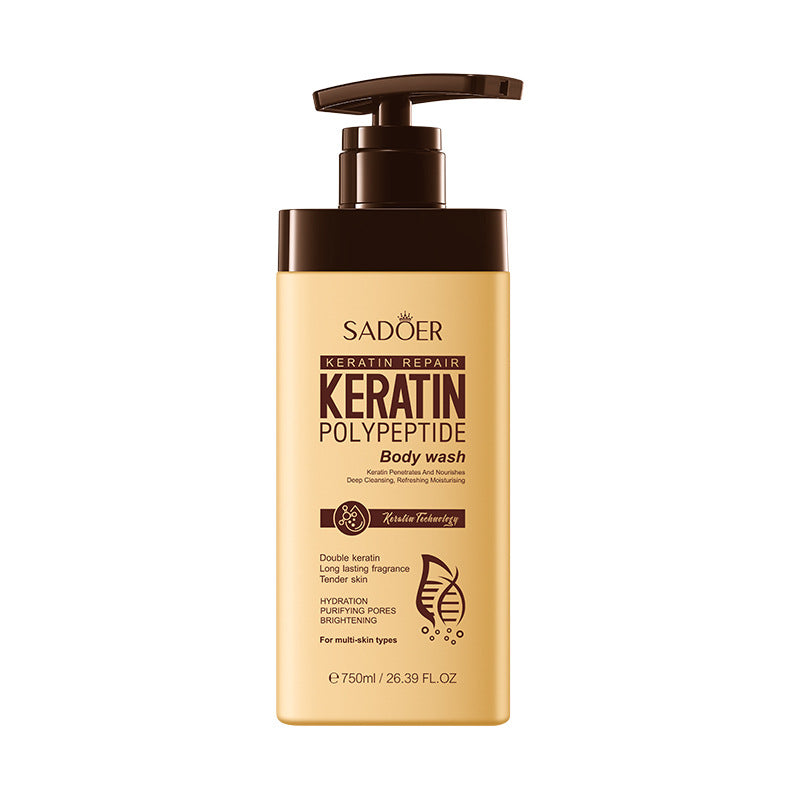 Keratin Peptide Rejuvenating Shower Gel SADOER Moisturizing and cleansing body wash cross-border wholesale