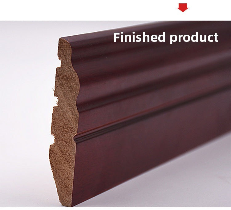 Ivory white solid wood skirting board 10cm Raw wood lines 10Centimeter wooden flooring with white skirting board