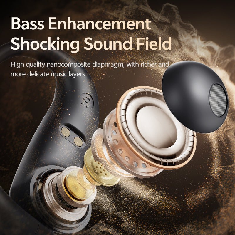 2025Popular M129Ear-mounted Digital Display Bluetooth Earphones Private Model High Appearance Wireless Bluetooth Earphones
