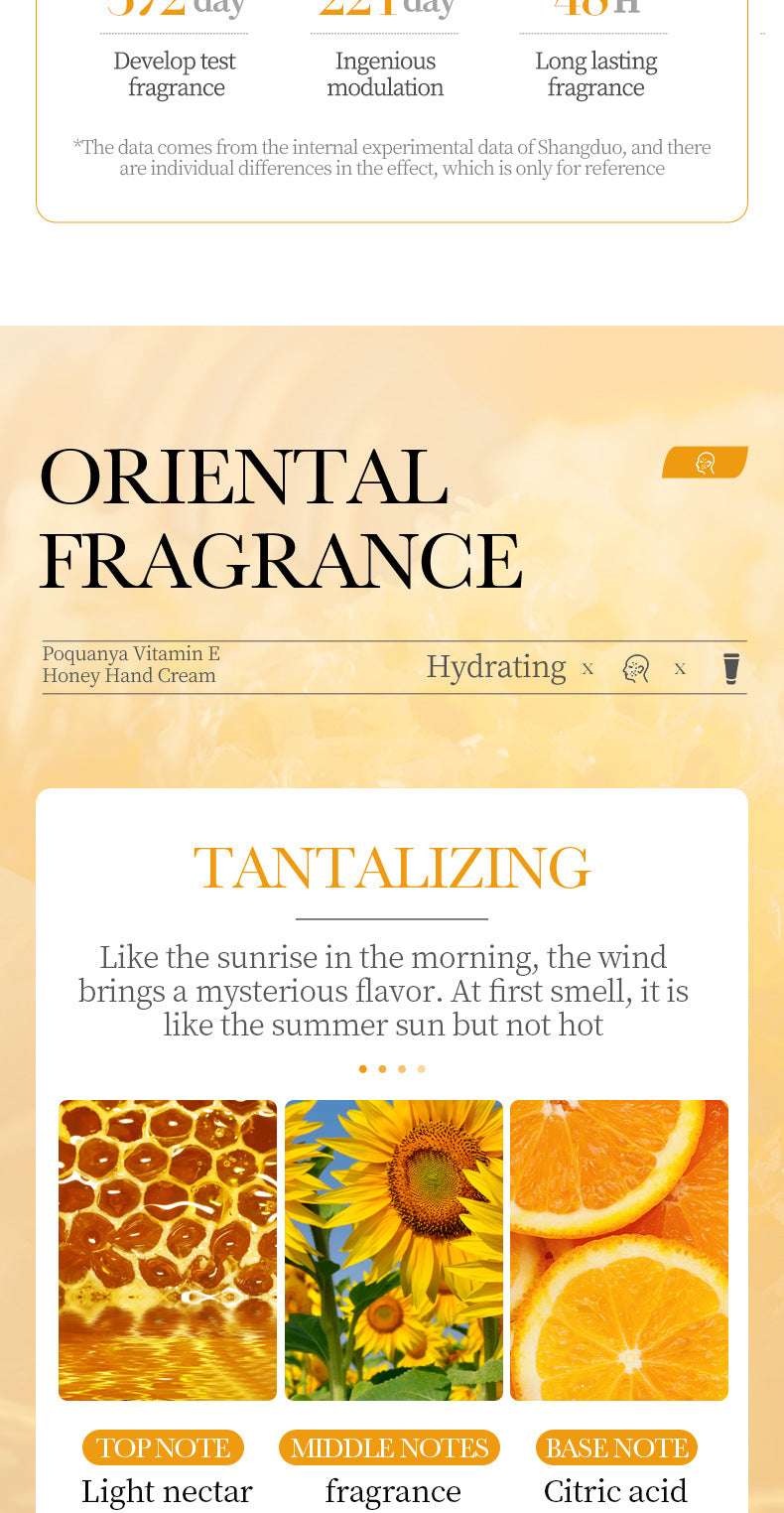 Vitamin E Hand cream30g BIOAOUA Honey hydrating moisturizing wholesale for  trade