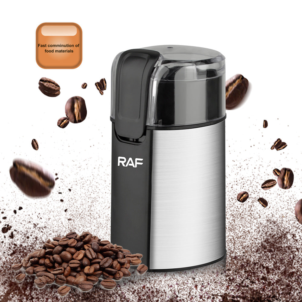 RAF European Standard Electric Coffee Grinder Dry Grinder Lightweight Household Grinding Cup Portable Coffee Bean Grinder7123