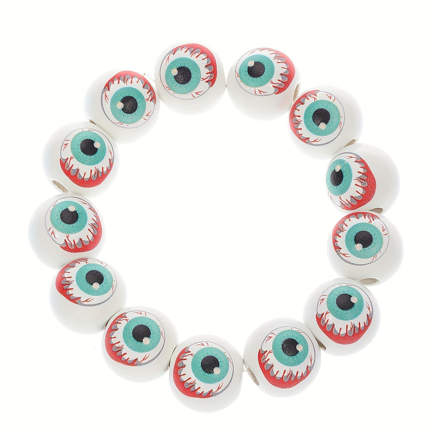 Men's Holiday Bracelet Women's Gift Spider Wooden Bead Bracelet Set Skull Bead Halloween Bracelet