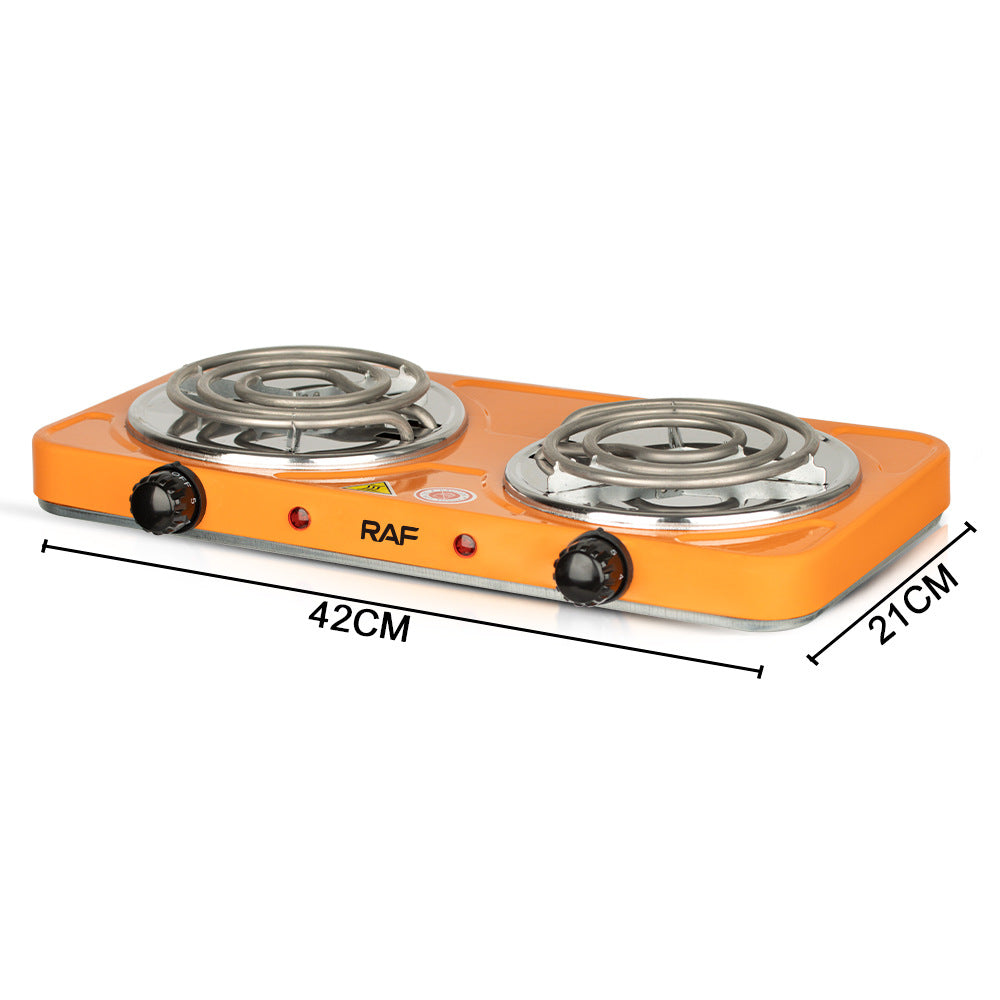 RAF European Standard Double-head Electric Stove for Home Use  Insulated Heating Closed Electric Stove Constant Temperature Universal Electric