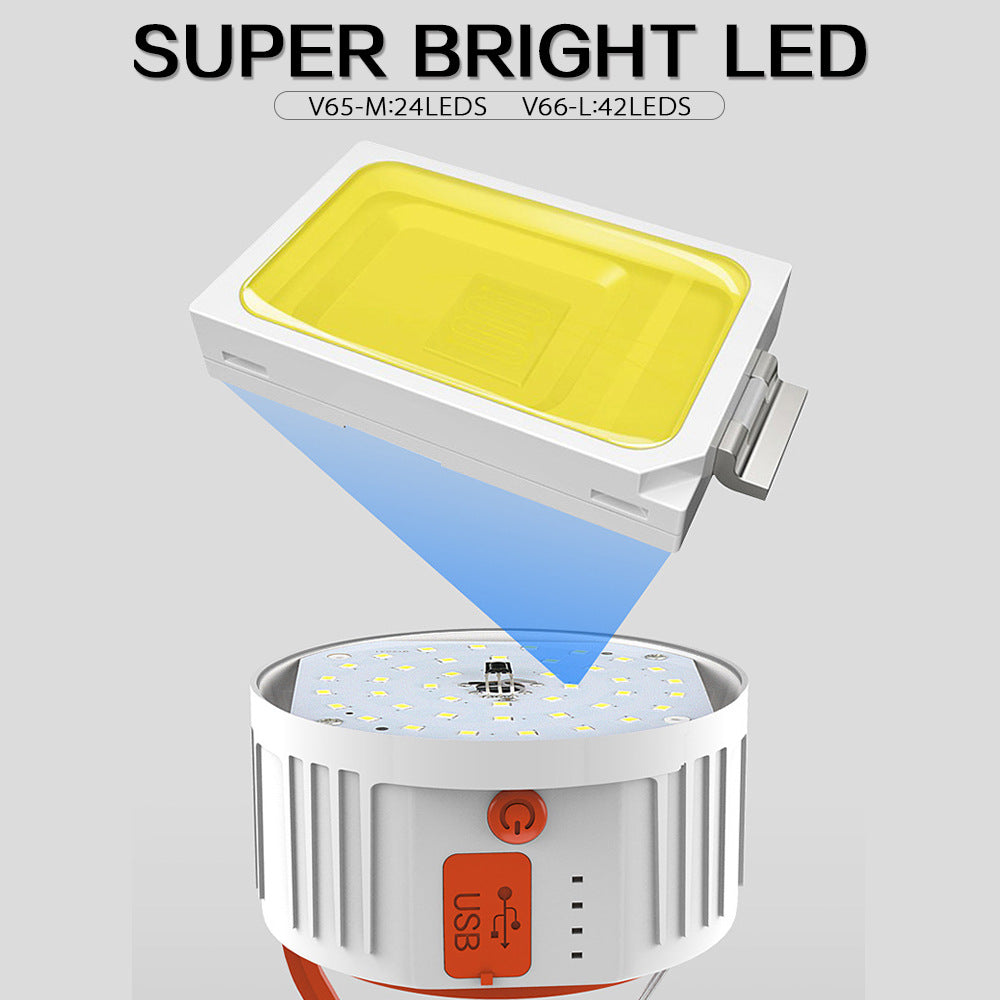 Outdoor Solar Rechargeable Bulb Tent Light Emergency Light Camping Light Household Power Outage Light with Remote Control
