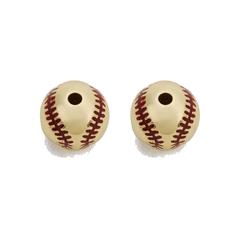 diy Baseball Beads Men's Beaded Bracelet Loose Beads Accessories Jewelry Women's Bracelet Small Items Wholesale10mm