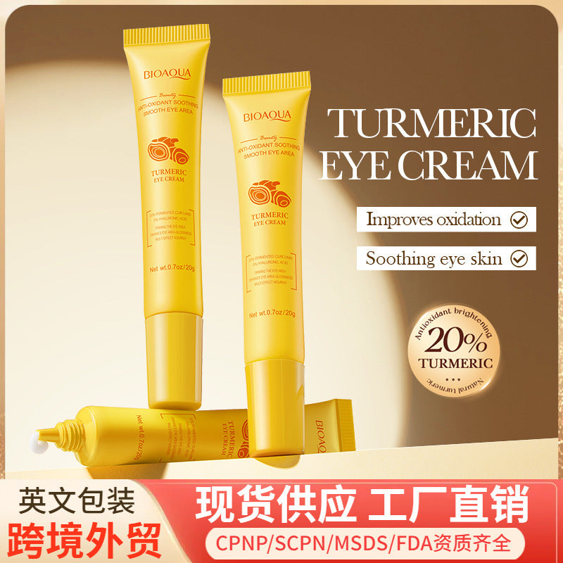 BIOAOUA Turmeric Antioxidant Soothing Eye Cream Brightening, moisturizing and moisturizing eye cream   wholesale