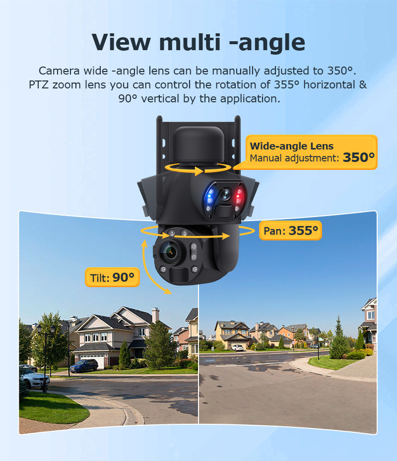 600Wan HD Solar Outdoor Low Power Binoculars3610x Zoom Camera4G Wireless Surveillance Bullet Camera