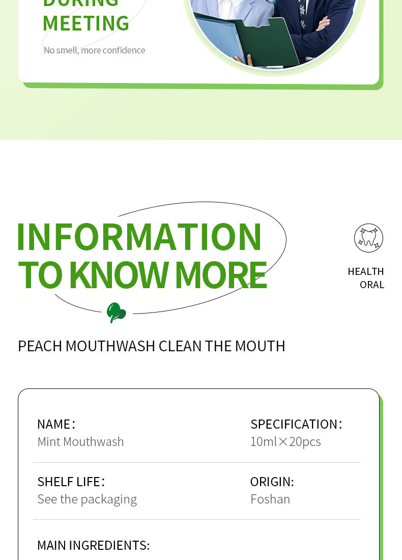 Mouthwash Box Set SADOER Disposable Portable Oral Cleaning Care  Foreign Trade Wholesale