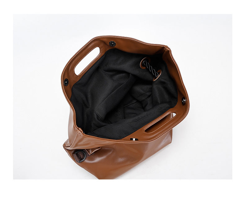 Fashion Women's Bag Spring New Soft Leather Ladies Bag Large Capacity Simple Commuter Student Shoulder Tote Bag