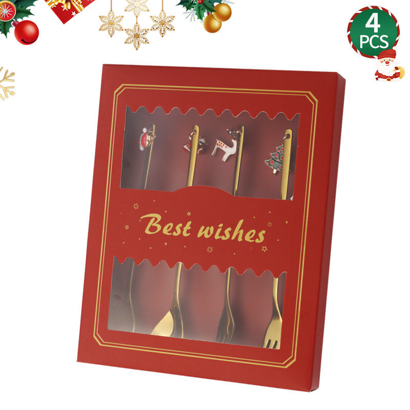 Pendant Jewelry Small Spoon DIY Coffee Children's Dessert Stirring Stick Ice Cream Popsicle Christmas Gift Tableware Spoon