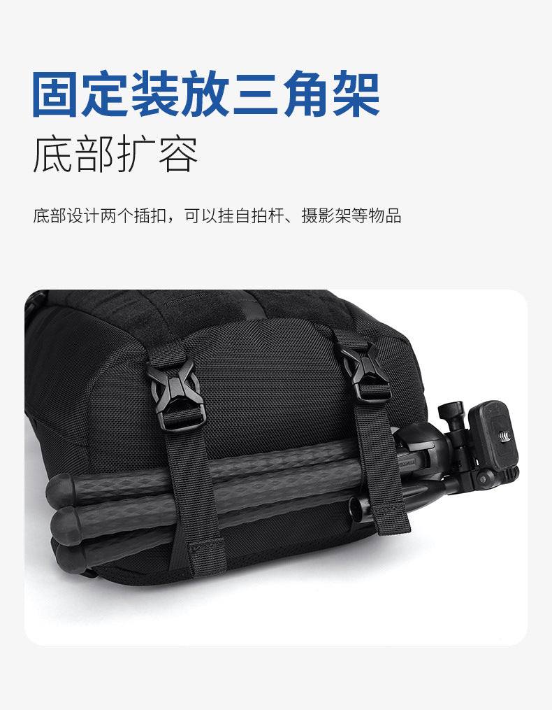 OZUKO Men's Tactical Chest Bag High-end Trendy Crossbody Bag Outdoor Waterproof Portable Single Shoulder Small Backpack for Men