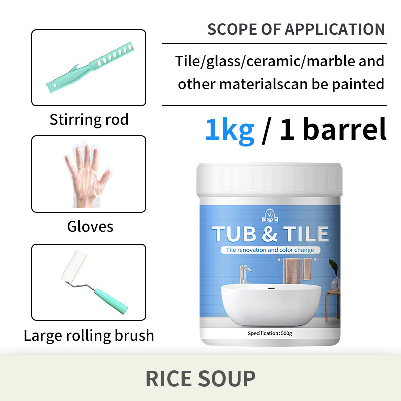 Tile Color Changing Paint Glass Ceramic Renovation Bathroom Water-Based Paint Indoor Tile Paint