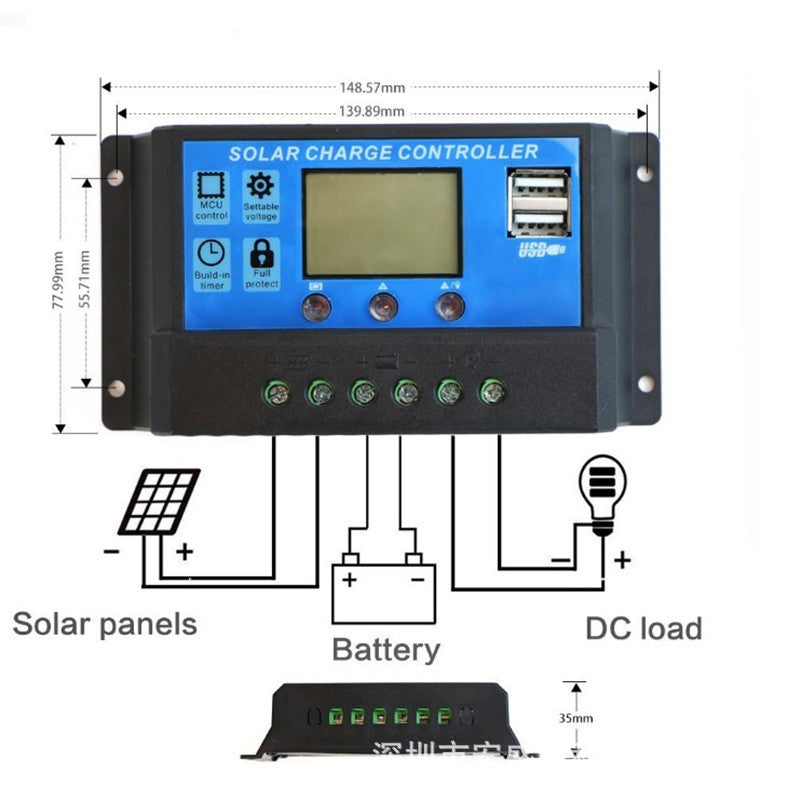 10a Controller Manufacturer Wholesale12V/24V Automatic Switching Battery Charging Solar Street Light Controller
