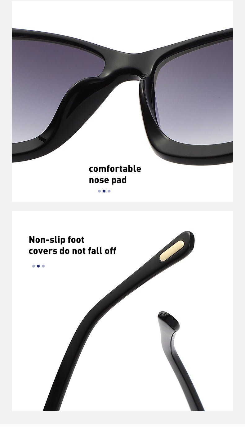 Vintage T Cat Eye Sunglasses for Women Fashionable High-End Sunglasses Trendy ins Street Style Full Frame Sun Protection Glasses shades