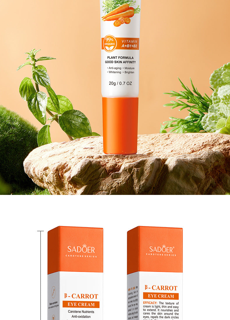 Carrot Eye Cream20g SADOER Moisturize and Improve Dark Circles, Eye Wrinkles, and Eye Bags  Wholesale
