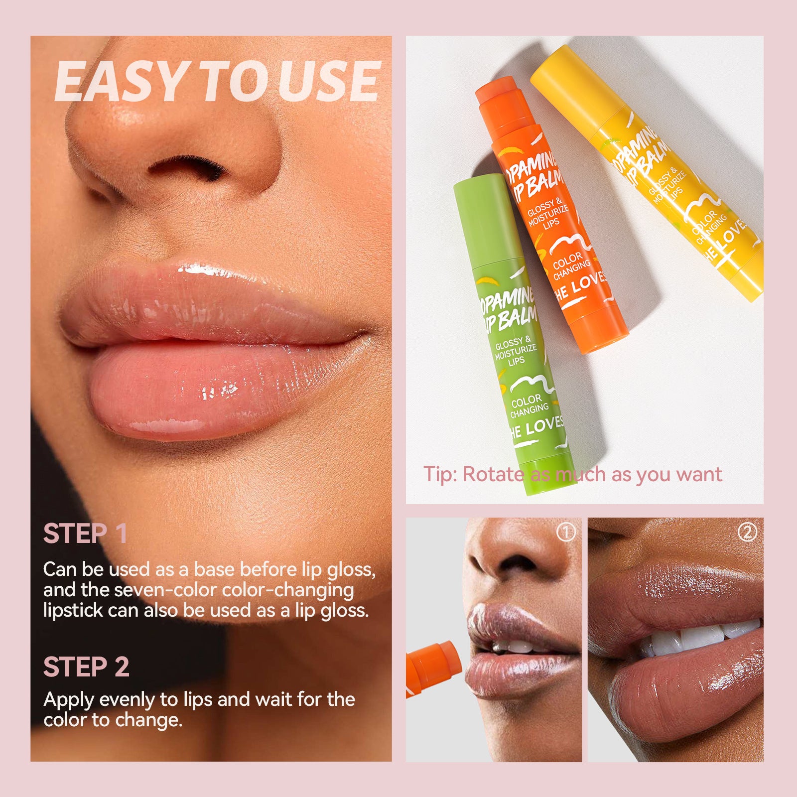 Tinted Lip Balm Set Moisturizing Anti-Cracking Lipstick Lip Mask Vaseline Tinted Nourishing Lip Balm