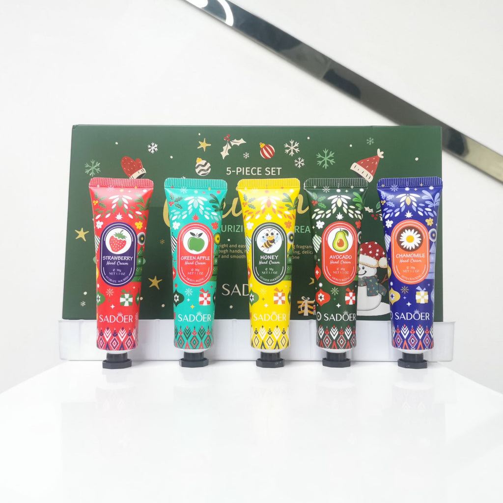 Christmas Moisturizing Anti-Chapped Hand Cream Five-Piece Set SADOER Autumn and winter hand cream  foreign trade wholesale