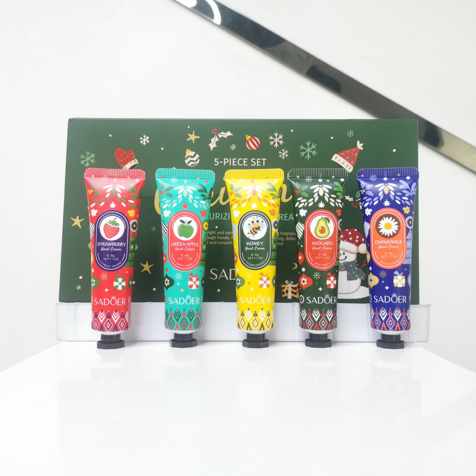 Christmas Moisturizing Anti-Chapped Hand Cream Five-Piece Set SADOER Autumn and winter hand cream  foreign trade wholesale