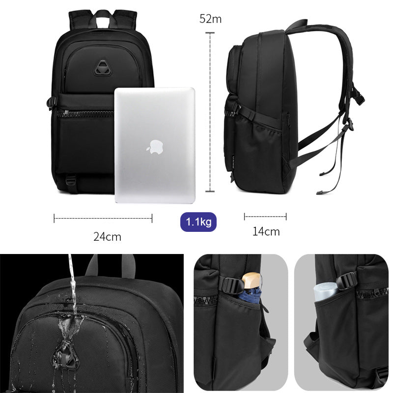 ozuko New Student School Bag Casual Men's Computer Bag15.61-inch Women's Multi-Functional Backpack backpack