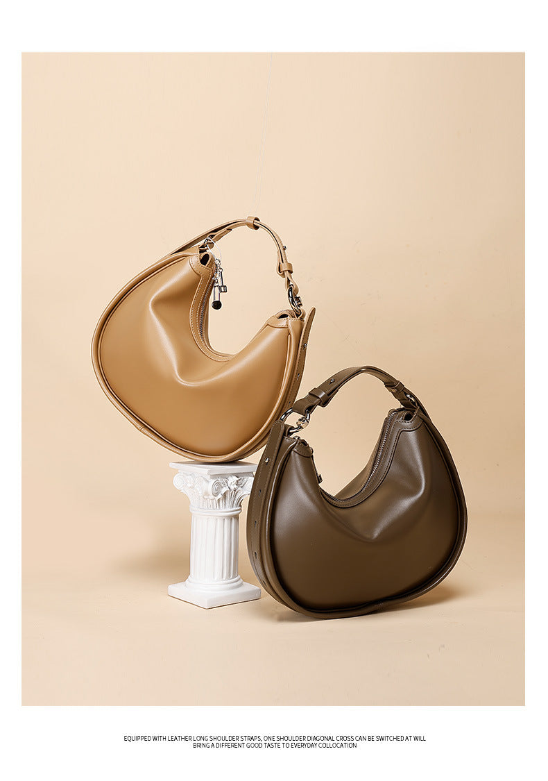 Niche Design Crescent Bag Style Underarm Bag2024New Simple Versatile Fashion Single Shoulder Crossbody Bag