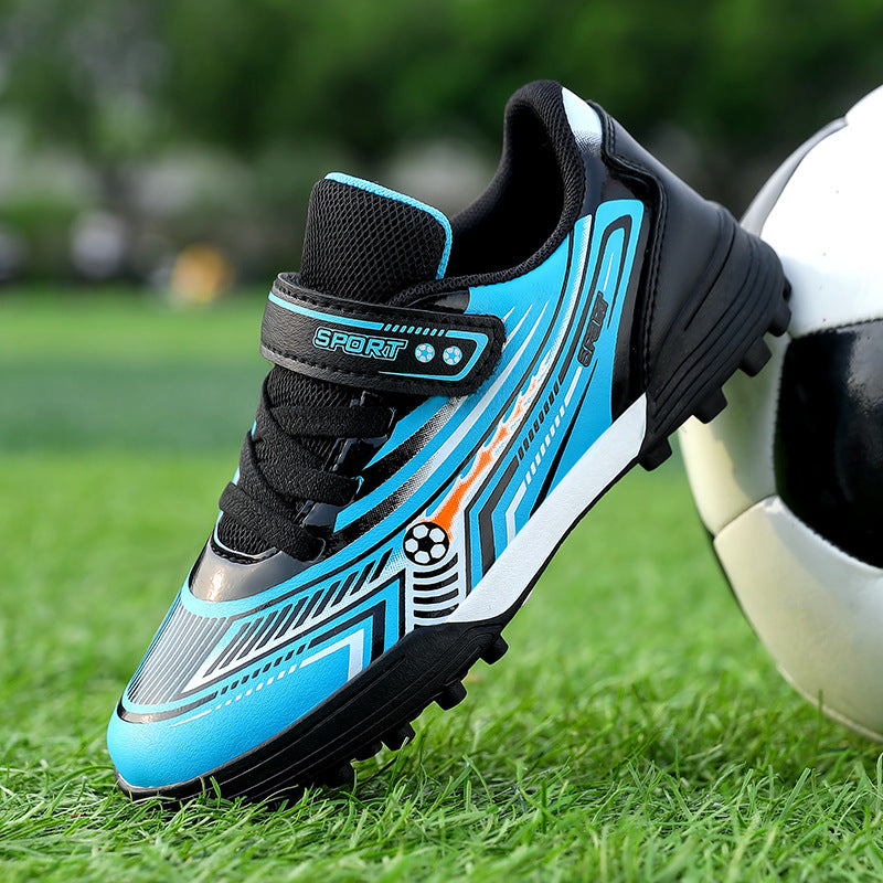 Professional Boys' Lightweight Breathable Training Shoes with Velcro for Primary and Secondary School Students2025Fashion Trendy Short Spike Sneakers