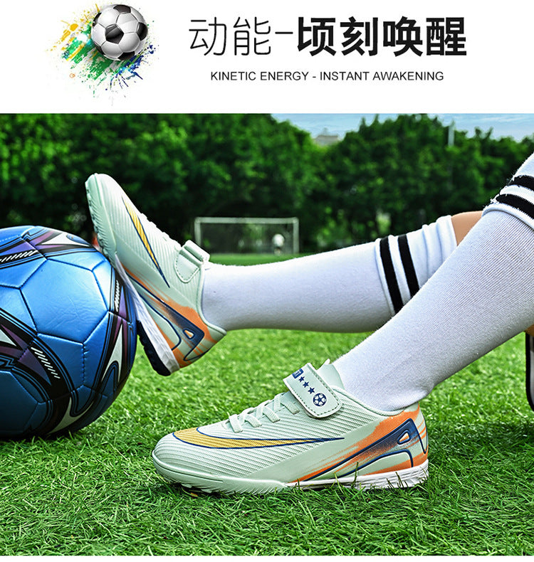 2025World Cup Children's Soccer Shoes Boys Youth Students Girls Spike Long Spike Competition Training Sports Shoes