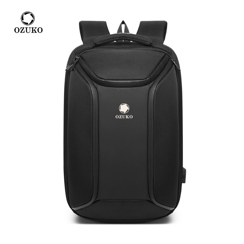ozuko New Men's Business Backpack School Bag Student Multifunctional Computer usb Waterproof Korean Style Backpack